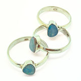 Opal ring irregular shape genuine opal