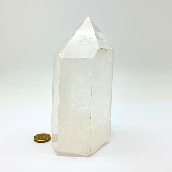 Large Natural Standing Rock Crystal Lemuria Point