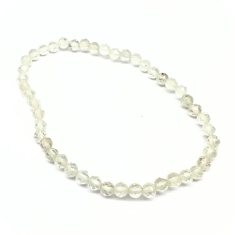 Rock crystal, faceted bracelet 3 mm