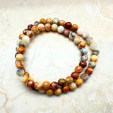 Crazy Lace Agate bracelet faceted 6 mm in 2 sizes