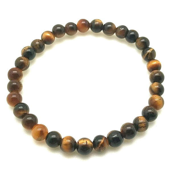 Tiger eye, bracelet with round beads, different sizes