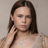 Tiger eye necklace with silver or gold-plated chain