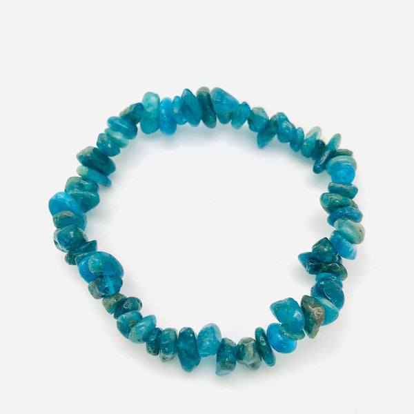 Apatite chip bracelet