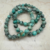Turquoise from Africa, bracelet 8 mm beads