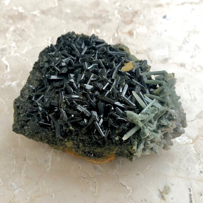 Epidote mineral cluster