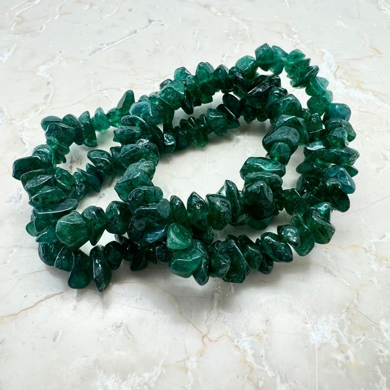 Fuchsite, lovely green chip bracelet