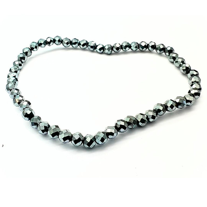 Hematite, bracelet 4 mm