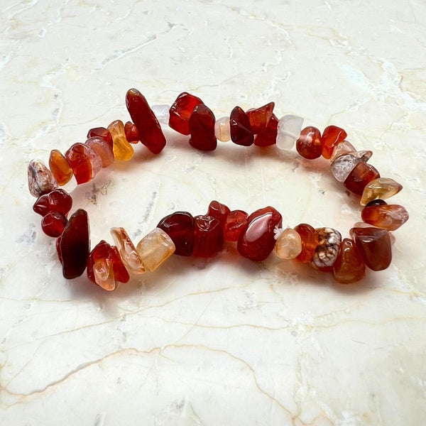 Carnelian, chip bracelet