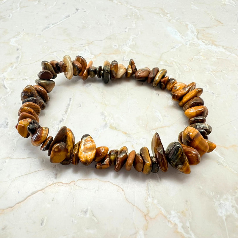 Tiger's eye, chip bracelet