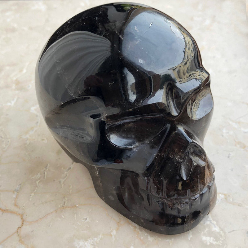 Smoky quartz crystal skull XL 1044g
