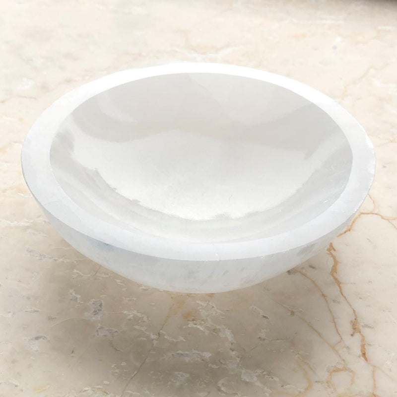 Selenite ground bowl - two sizes