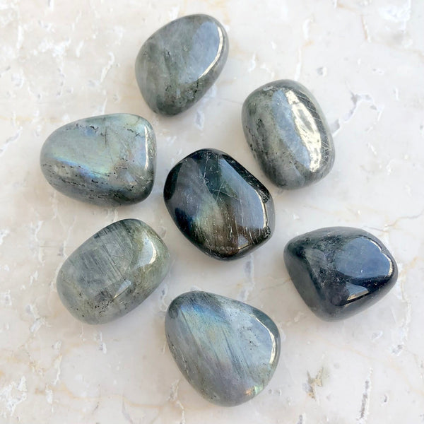 Labradorite, tumbled AA crystal