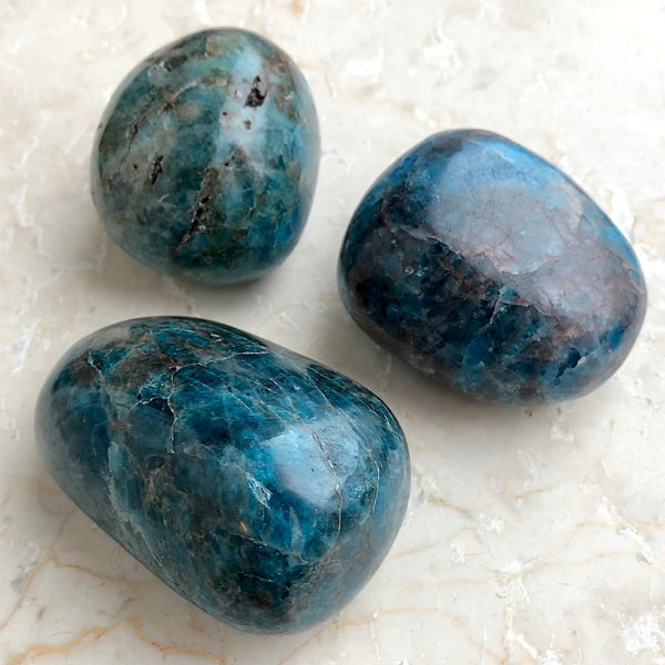 Apatite, extra large hand polished crystals