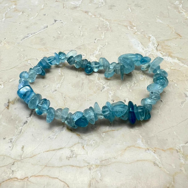 Aquamarine chip bracelet AA+ quality