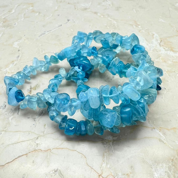 Aquamarine chip bracelet AA+ quality