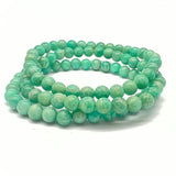 Amazonite, 6mm pearl bracelet