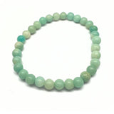 Amazonite, 6mm pearl bracelet