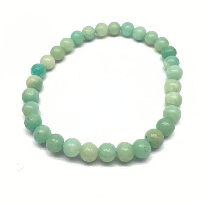 Amazonite, 6mm pearl bracelet