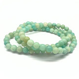 Amazonite, 6mm pearl bracelet