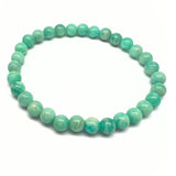Amazonite, 6mm pearl bracelet