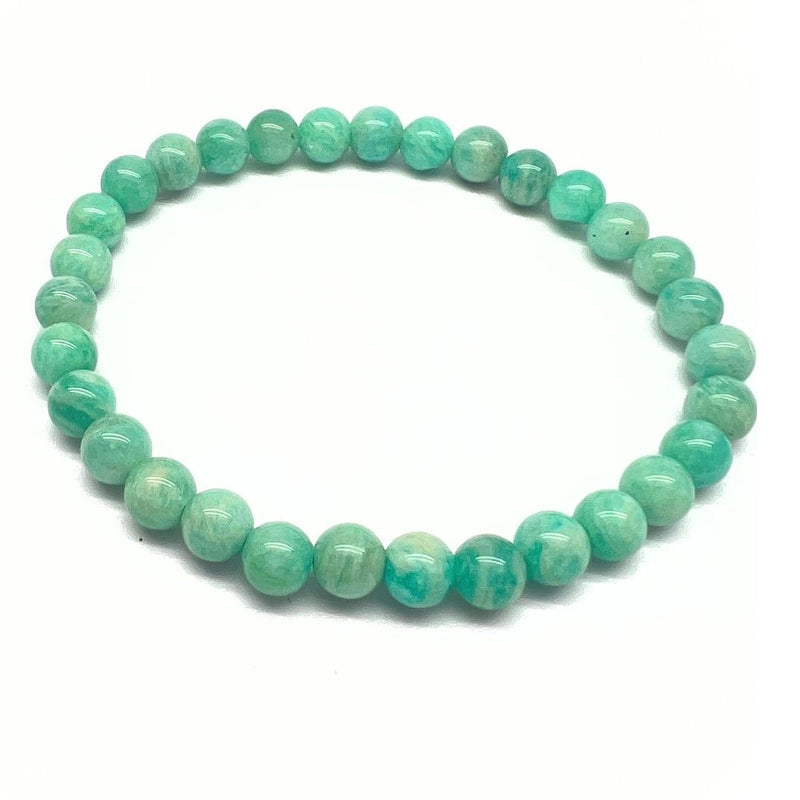 Amazonite, 6mm pearl bracelet