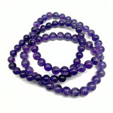 Amethyst AA, bracelet beads 6 mm