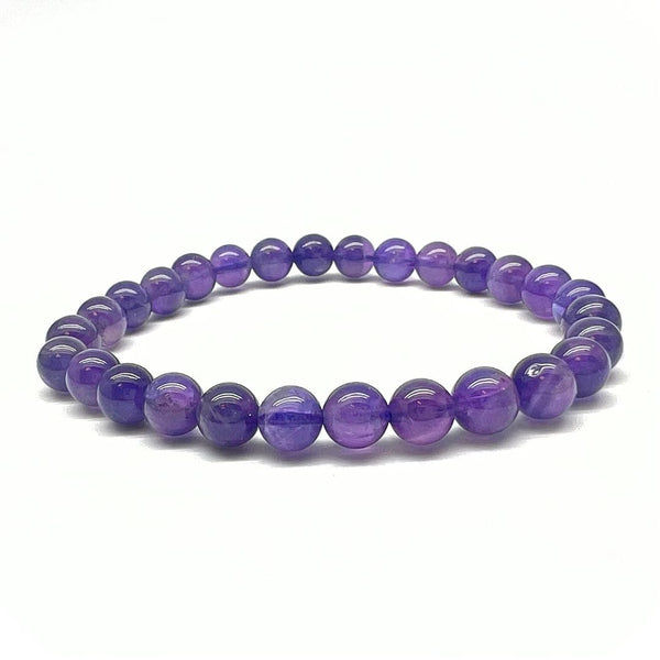 Amethyst AA, bracelet beads 6 mm
