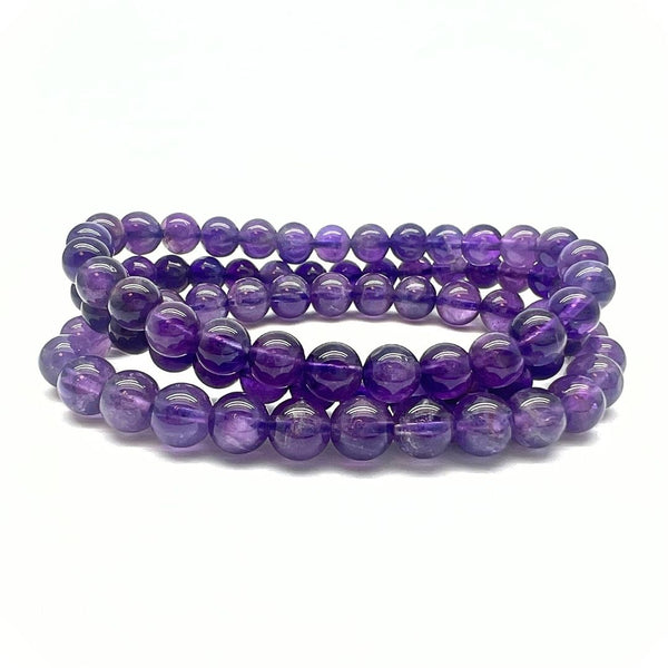 Amethyst AA, bracelet beads 6 mm