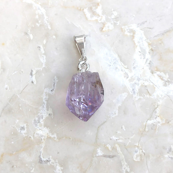 Amethyst raw small lace with or without chain