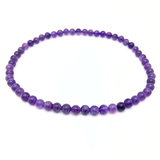 Ametist halsband 8 mm pärlor