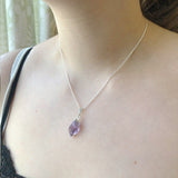 Amethyst raw small lace with or without chain