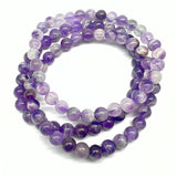 Ametist, chevron, bandametist armband 6 mm