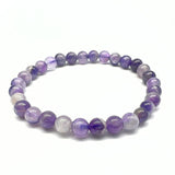 Ametist, chevron, bandametist armband 6 mm