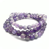 Ametist, chevron, bandametist armband 6 mm