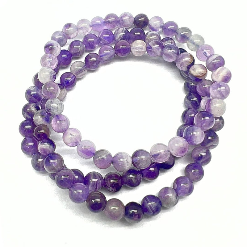 Ametist, chevron, bandametist armband 6 mm