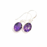 Amethyst facet oval small, smooth edge