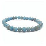 Angelite, bracelet round 6 mm beads