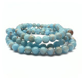 Angelite, bracelet round 6 mm beads