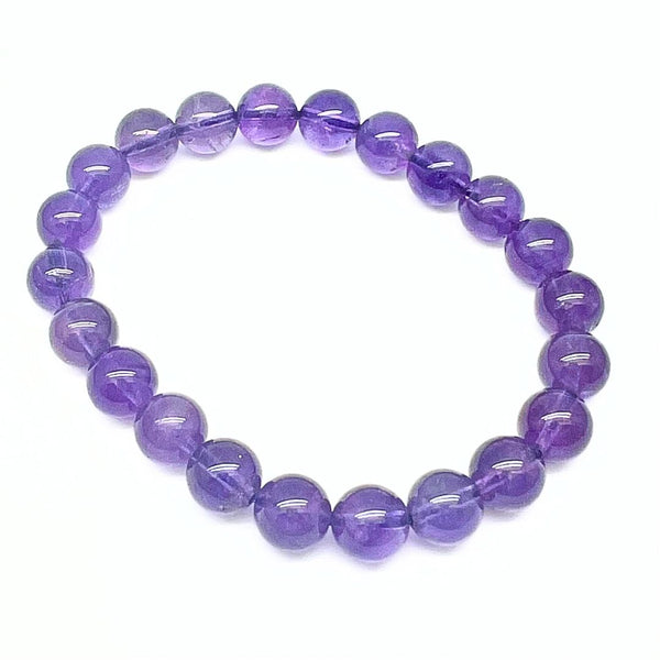 Amethyst, bracelet in A quality 8 mm