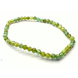 Peridot, faceted bracelet 4 mm
