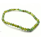 Peridot, faceted bracelet 4 mm