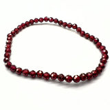 Granat fasettslipat armband 4 mm