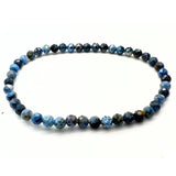Dumortierit, fasetterat armband 4mm