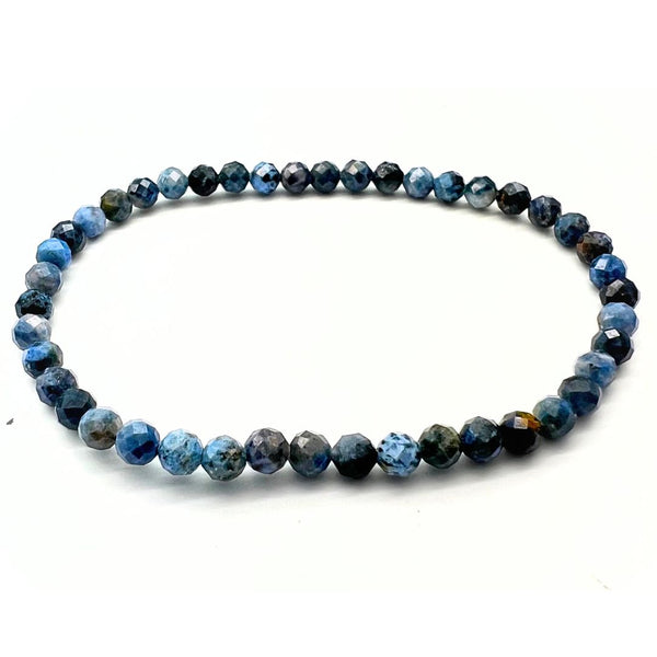 Dumortierit, fasetterat armband 4mm