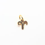 Aries symbol, pendant in gold-plated silver small