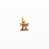 Gemini symbol, pendant in gold-plated silver small