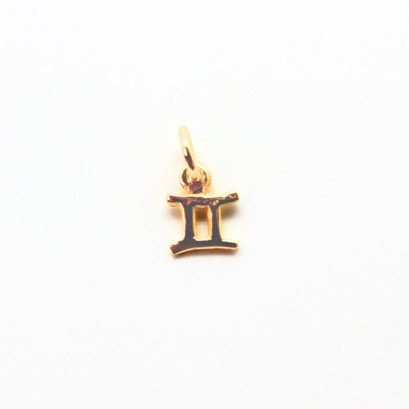 Gemini symbol, pendant in gold-plated silver small