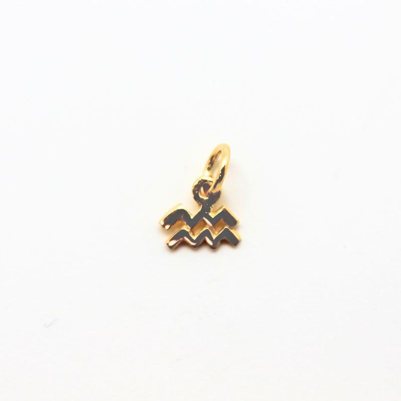 Aquarius symbol, pendant in gold-plated silver small