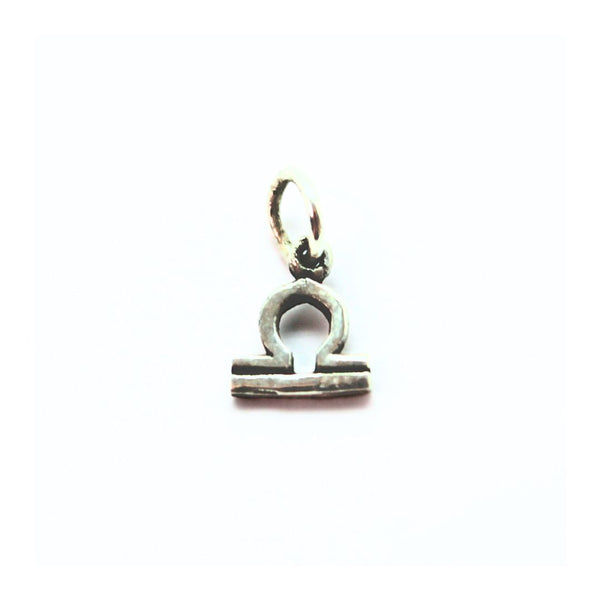 Libra symbol, small silver pendant