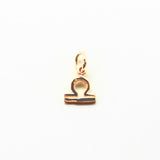 Libra symbol, pendant in gold-plated silver small